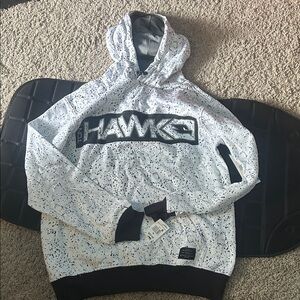 Tony hawk Men's Speckled Hoodie in White and Black
